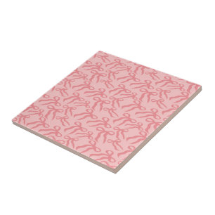 Nahtloses Bandmuster in Charm und Tea Rose Pink Fliese