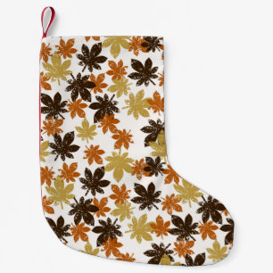 Nahtloses Blattmuster mit Grunge-Effekt Kleiner Weihnachtsstrumpf