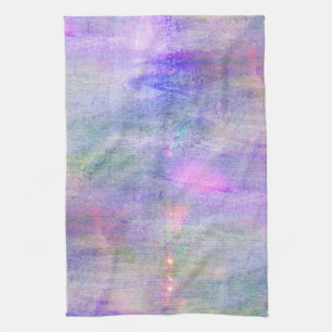 nahtloses blaues, rosa Hintergrundgelb-Aquarell Geschirrtuch