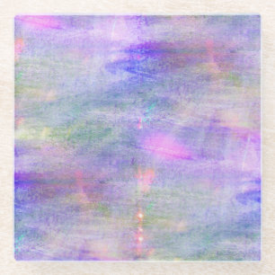 nahtloses blaues, rosa Hintergrundgelb-Aquarell Glasuntersetzer