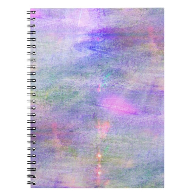 nahtloses blaues, rosa Hintergrundgelb-Aquarell Notizblock (Vorderseite)