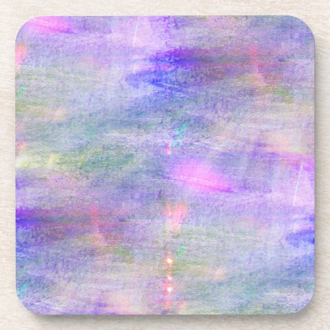 nahtloses blaues, rosa Hintergrundgelb-Aquarell Untersetzer (Vorderseite)