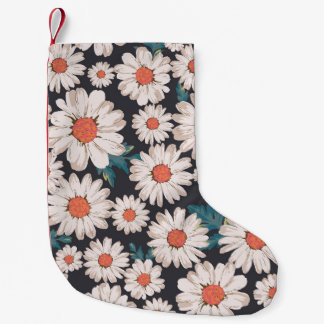 Nahtloses Blossom Daisy Blume Muster Kleiner Weihnachtsstrumpf