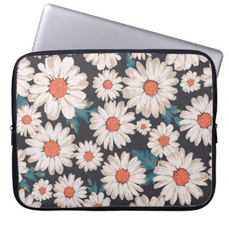 Nahtloses Blossom Daisy Blume Muster Laptopschutzhülle