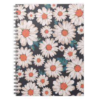 Nahtloses Blossom Daisy Blume Muster Notizblock