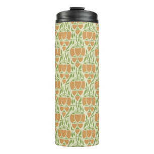 Nahtloses Blumendesign im Jugendstil Thermosbecher