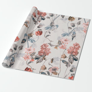 nahtloses Blumendesign mit hellem HintergrundBlume Geschenkpapier
