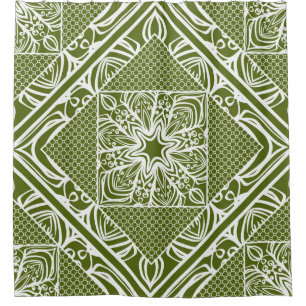 Nahtloses, blumengeometrisches Muster. Vintage Erk Duschvorhang