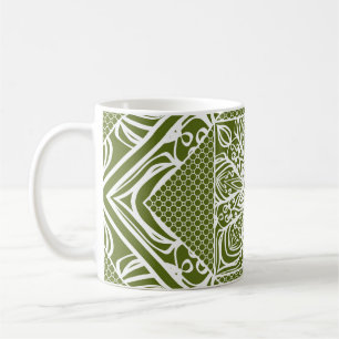 Nahtloses, blumengeometrisches Muster. Vintage Erk Kaffeetasse