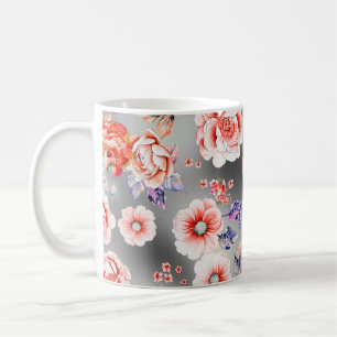 Nahtloses Blumenmuster, mit süßem Blumendesign T Kaffeetasse