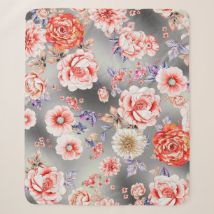 Nahtloses Blumenmuster, mit süßem Blumendesign T Sherpadecke