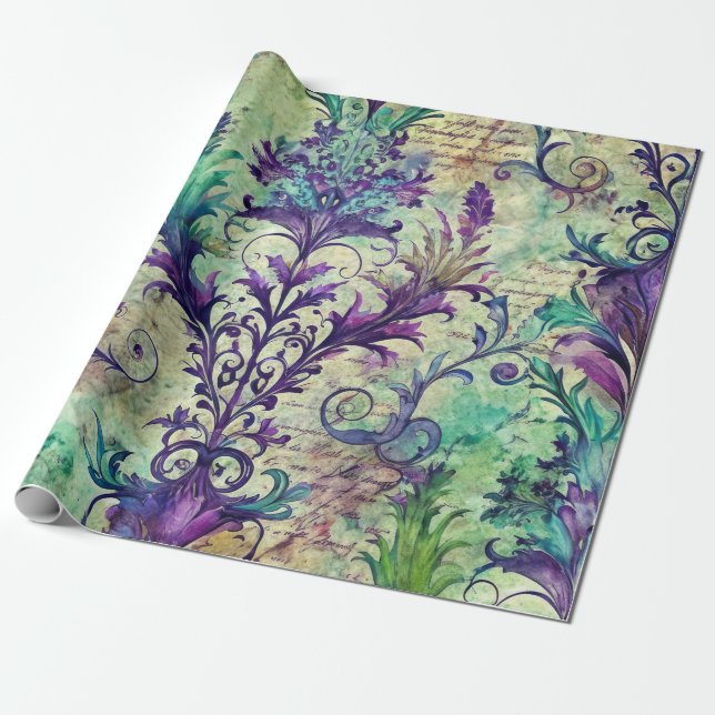 Nahtloses Blumenmuster Möbel-Dekorationspapier Geschenkpapier (Ungerollt)