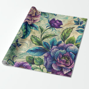 Nahtloses Blumenmuster Möbel Dekorationspapier Geschenkpapier
