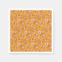 Nahtloses Blumenmuster orange