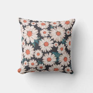 Nahtloses Blüten-Daisy-Blumenmuster Kissen