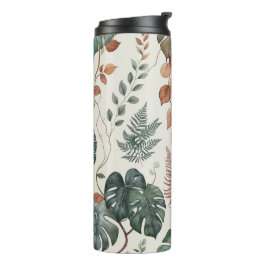 Nahtloses Boho-Blumenmuster Blumen Thermosbecher