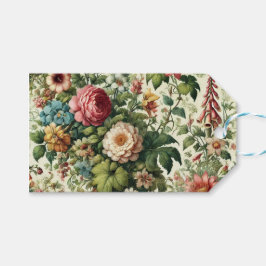 Nahtloses botanisches Muster Geschenkanhänger