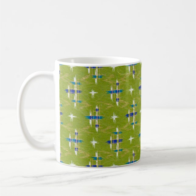 Nahtloses Chiyogami japanisches Reißepapiermotif Kaffeetasse (Links)
