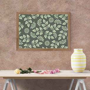 Nahtloses Design mit Blume und Blätter Fotodruck