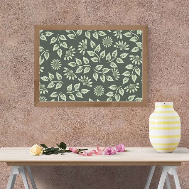 Nahtloses Design mit Blume und Blätter Fotodruck (Von Creator hochgeladen)