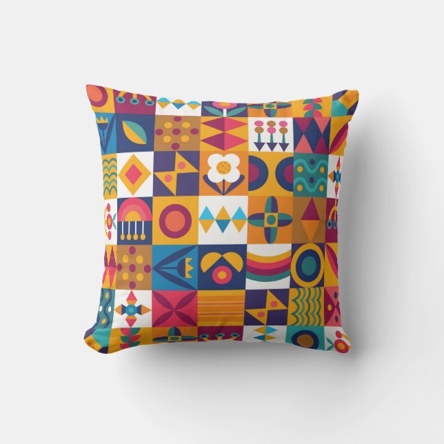 Nahtloses Design, moderne Kunst Kissen (Vorderseite)