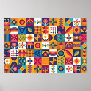 Nahtloses Design, moderne Kunst Poster