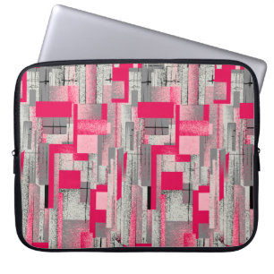 nahtloses digitales Patchwork-Muster in Aquarellfa Laptopschutzhülle