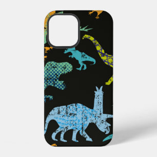 Nahtloses Dino-Muster. Originelles Design mit T-Re iPhone 12 Hülle