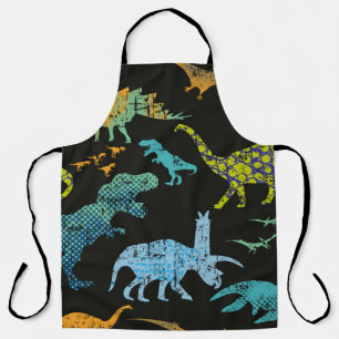 Nahtloses Dino-Muster. Originelles Design mit tRex Schürze