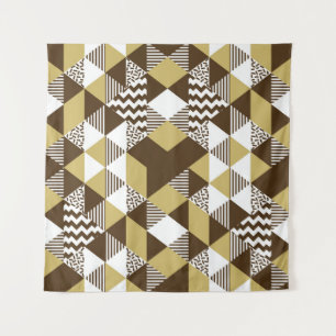 Nahtloses Dreieck: geometrische Goldmode. Wandteppich
