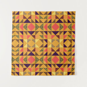 Nahtloses Dreieck mit abstraktem Hintergrund Wandteppich