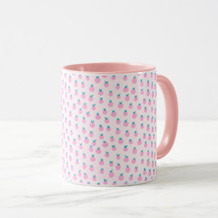 Nahtloses Erdbeermuster – Pastellrosa Süß Tasse