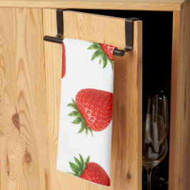 Nahtloses Erdbeermuster Süße rote Früchte  Geschirrtuch