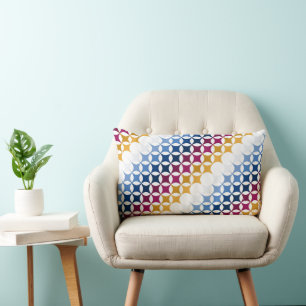 Nahtloses farbenfrohes Cross-Stitch-Muster Lendenkissen