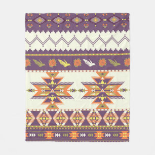Nahtloses farbiges Aztec Muster Fleecedecke