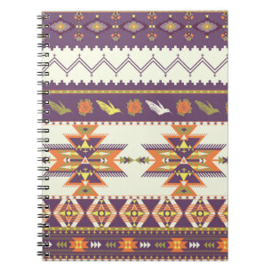 Nahtloses farbiges Aztec Muster Notizblock