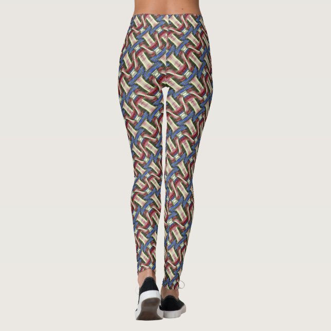 Nahtloses farbiges Muster Leggings (Rückseite)