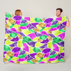 Nahtloses Fliesenmosaik Kaleidoskop abstrakt moder Fleecedecke