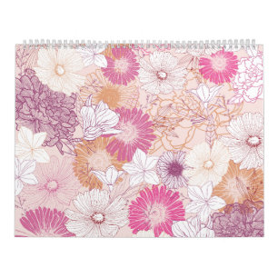 Nahtloses Florales Kalender