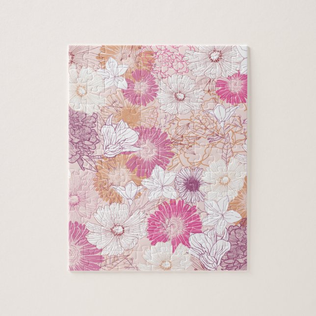 Nahtloses Florales  Puzzle (Vertikal)
