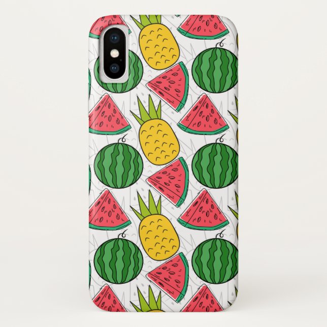 Nahtloses Fruchtmuster | Frucht-Oberflächenmuster  Case-Mate iPhone Hülle (Rückseite)