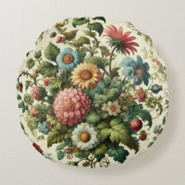 Nahtloses Gartendesign Rundes Kissen