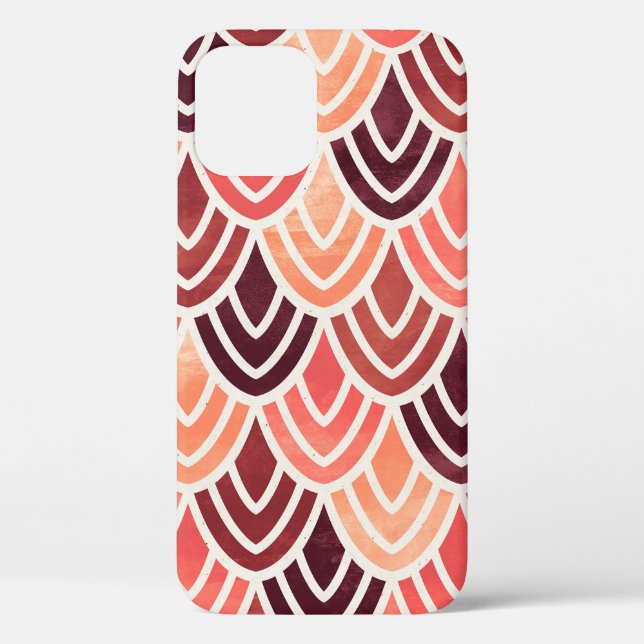 Nahtloses geometrisches Muster auf Papiertextur Case-Mate iPhone Hülle (Rückseite)