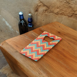 Nahtloses geometrisches Muster Geldbeutel Flaschenöffner