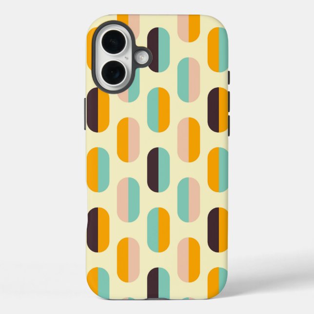 Nahtloses geometrisches Muster im Retro-Stil Case-Mate iPhone Hülle (Rückseite)