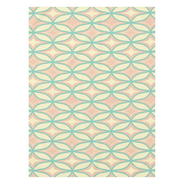 Nahtloses geometrisches Muster in Diamantform Tischdecke (Vorderseite)