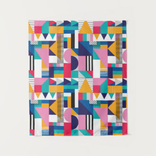 Nahtloses geometrisches Muster in modernem abstrak Wandteppich