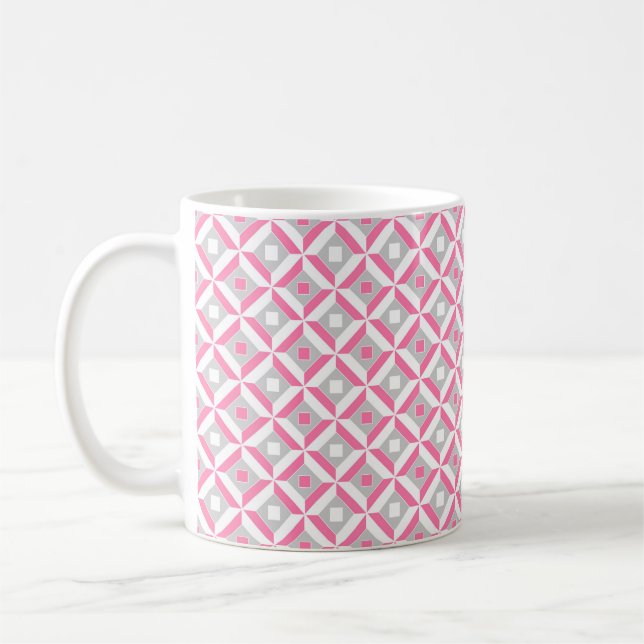 Nahtloses geometrisches Muster Kaffeetasse (Links)
