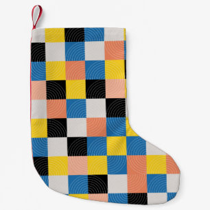 Nahtloses geometrisches Muster Kleiner Weihnachtsstrumpf