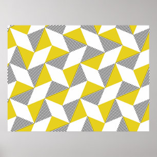 Nahtloses geometrisches Muster mit Dreiecken, Rhom Poster